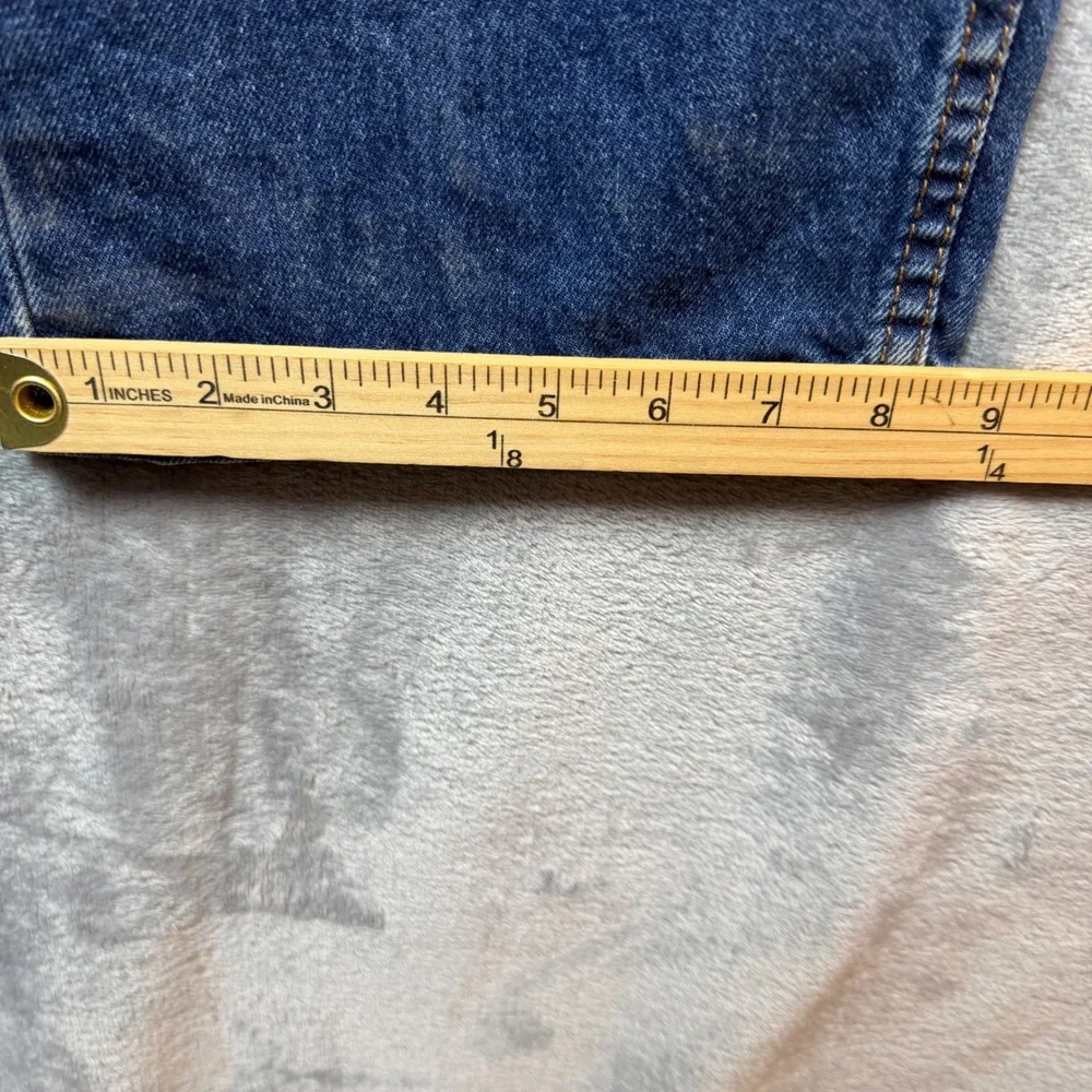 Levis Mens Jeans 38x30 Blue 505 Regular‎ Fit Straight Leg Denim Pants Western